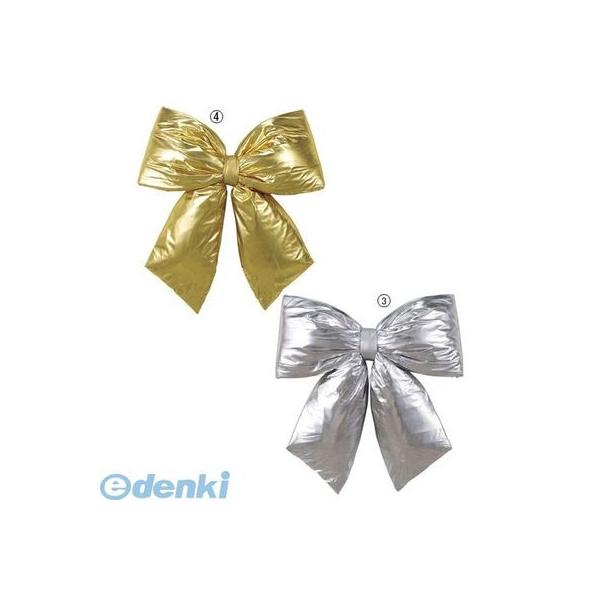 【造花・装飾】【数量限定につき、売切の際はご了承ください】［DIRI69333］ 耐水60cm幅クリスマスボウ シルバー DIRI6933