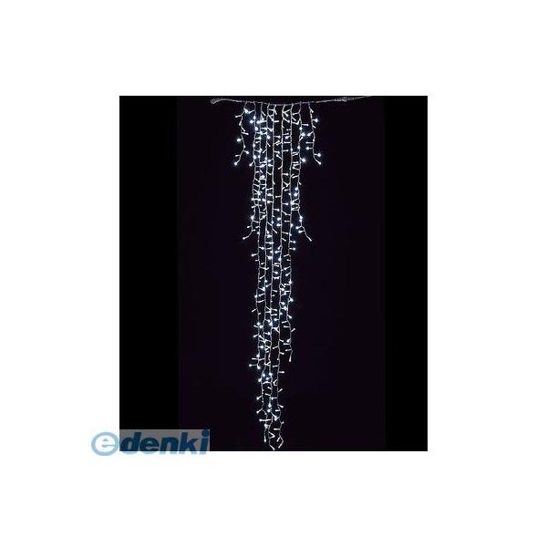 【造花・装飾】DILI61089直送 代引不可 耐水300球広角型LEDホワイトアイスクル／クリアコード【常点灯／パワーコード、コネクター付き】