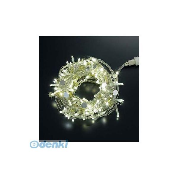 【造花・装飾】PALI61000直送 代引不可 耐水100球LEDホワイトスパンコールライト【8機能コントローラー／パワーコード／コネクター付き】