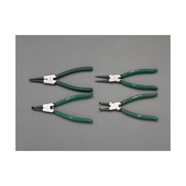 エスコ EA682S-3 EA682S−3 4本組 スナップリングプライヤー【穴・軸用】 EA682S3【キャンセル不可】