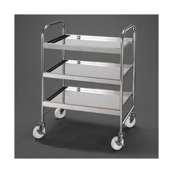【個人宅配送不可】直送 代引不可 エスコ EA956MV-47 EA956MV−47 660x450x900mm ／3段 ワゴン【ステンレス EA956MV47【キャンセル不可】