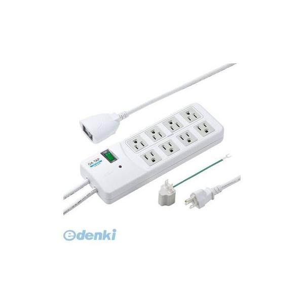 サンワサプライ TAP-SP307 雷ガードタップ 3P・8個口 TAPSP307 ホワイト 電源タップ コンセント OAタップの通販は