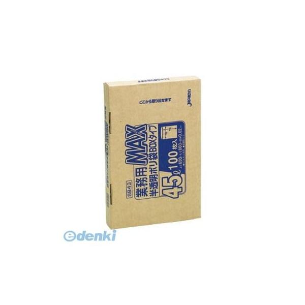 ジャパックス SB43 【30個入】業務用MAX 45L半透明100枚BOX