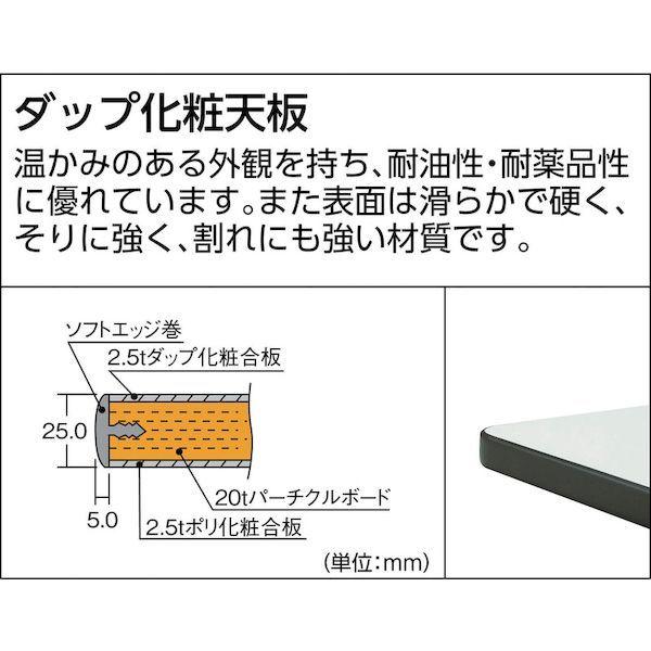 【個人宅配送不可】トラスコ TRUSCO CFWP-0960UDK2 直送 代引不可  ＣＦＷＰ型作業台 ９００Ｘ６００ＸＨ７４０ 薄型２段引出付 ダークグレー色_2