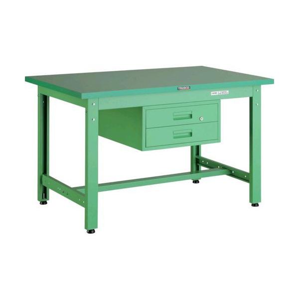 【個人宅配送不可】トラスコ TRUSCO GWP-0960F2YG 直送 代引不可  ＧＷＰ型作業台 ９００Ｘ６００ＸＨ７４０ ２段引出付 ヤンググリーン色