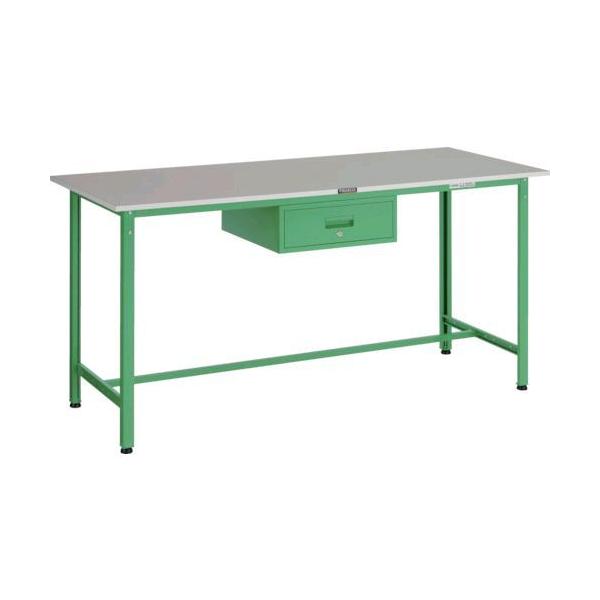 【個人宅配送不可】トラスコ TRUSCO HRAE-1800F1YG 直送 代引不可  ＨＲＡＥ型立作業台 １８００Ｘ７５０ＸＨ９００ １段引出付 ヤンググリーン色