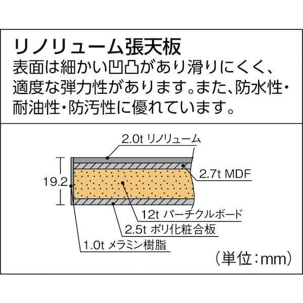【個人宅配送不可】直送 代引不可 トラスコ TRUSCO LEWR-1800UDK2 ＬＥＷＲ型作業台　１８００Ｘ７５０ＸＨ７４０　薄型２段引出付_1