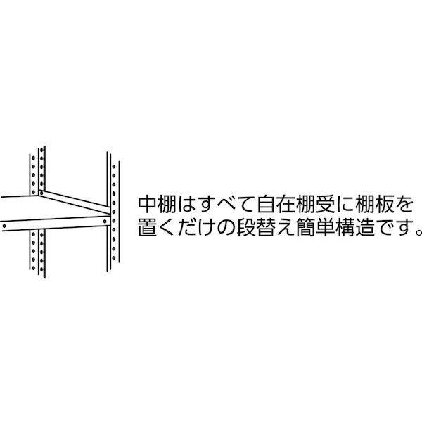 【個人宅配送不可】トラスコ TRUSCO TLA45L-24 直送　代引不可・他メーカー同梱不可 軽量１５０型背側板付棚　１５００Ｘ６００ＸＨ１２００　４段_4