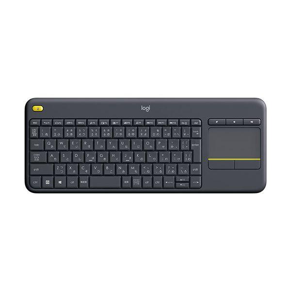 【個数：1個】K400PBK 直送 代引不可 ロジクール logicool ワイヤレスタッチキーボードK400Plus
