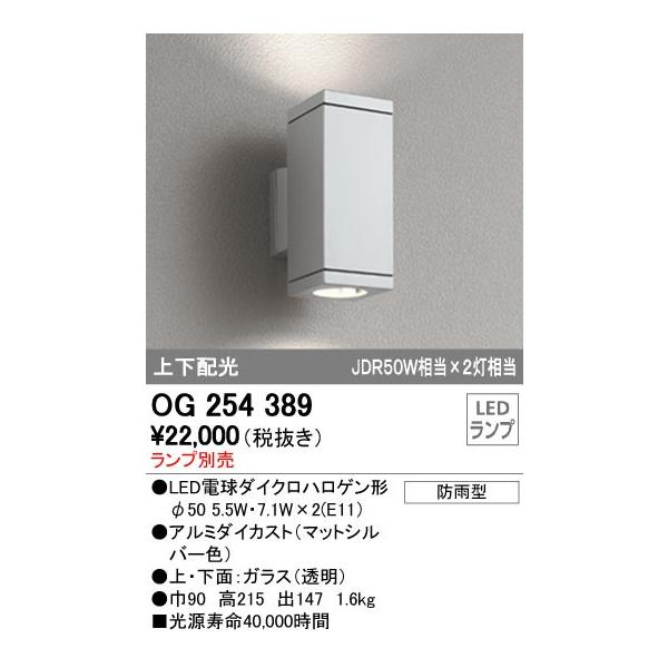 オーデリック ODELIC OG254389 LEDポーチライト ランプ別売 エクステリアライト 照明器具の通販は