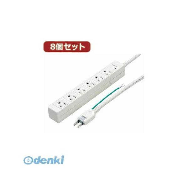 Y02JKP605WHX8  直送　代引不可・同梱不可 YAZAWA 【8個セット】3Pマグネットタップ