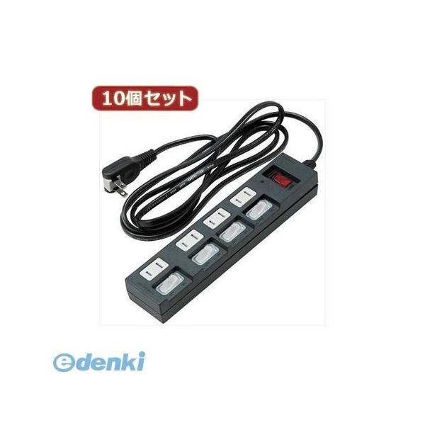 【個数：1個】Y02BKS452BKX10  直送　代引不可・同梱不可 YAZAWA 【10個セット】個別集中スイッチ付節電タップ