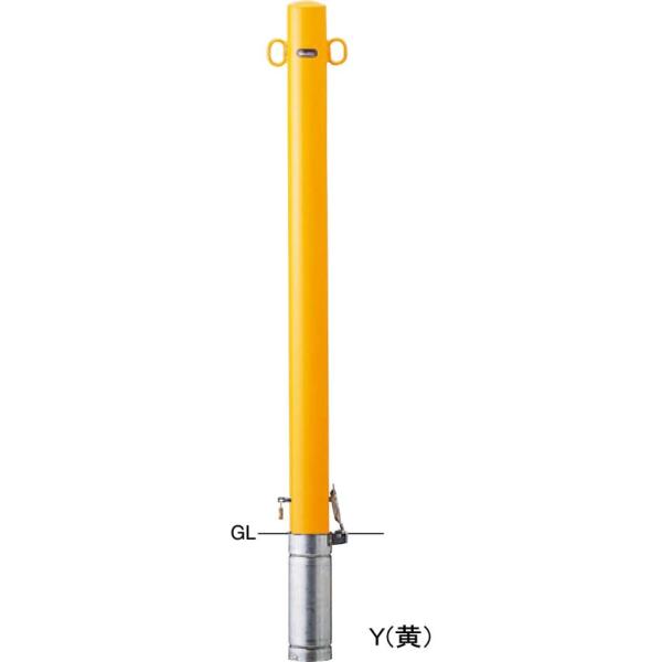 サンポール  FPA-8SK4(250)-F11(W)交換用本体のみ 直送 代引不可 ピラー車止め スチール 埋込400 両フック 交換用本体 FPA8SK4(250)F11(W)交換用本体のみ 白色