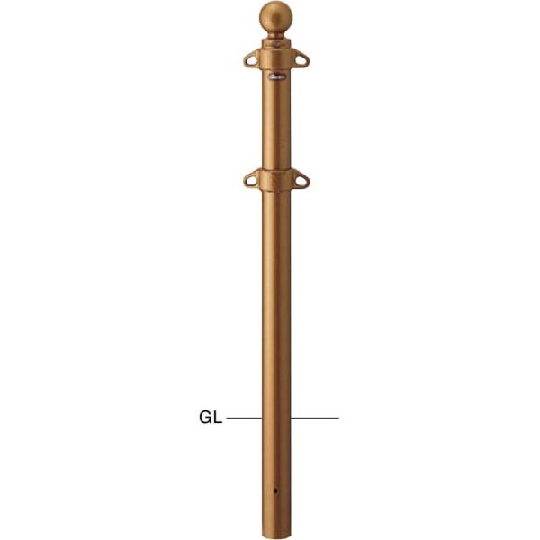 【個数：1個】サンポール FPB-7UW 直送 代引不可 ピラー車止め スチール クラシック FPB7UW