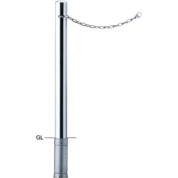 【個数：1個】サンポール  PA-8SC 直送 代引不可 ピラー 車止め PA8SC