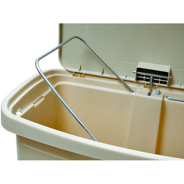 【個数：1個】0086876223897 直送 代引不可 ラバーメイド スリムジムステップオンコンテナ15L RM1883455BG ベージュ