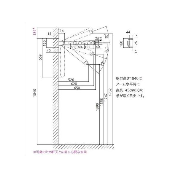 川口技研  RK-65-BL 【2個入】  RK型 窓枠用物干金物 ホスクリーン ブラック 黒 屋外用RK65BL_1