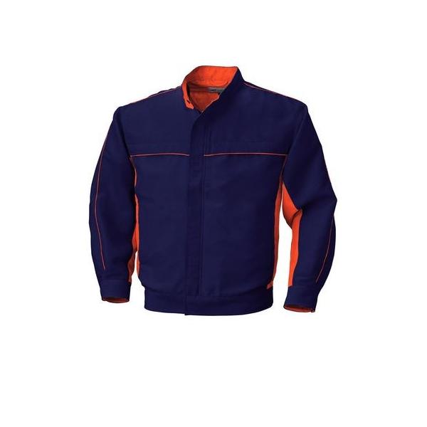 4930269087558 ECO WORLD 5637 ナガソデジヤケツト 色：ネイビーXオレンジ サイズ：4L