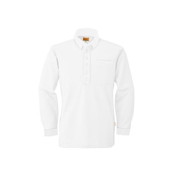 4930269003213 SMART WORK WEAR SW525 メンズ／レデイース長袖ポロシヤツ 色：ホワイト サイズ：4L