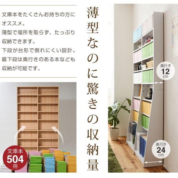 【お客様組立】JKプラン FRM-0009-LB 直送 代引不可 1cmピッチ 文庫本収納ラック 90幅 FRM0009LB 本棚 薄型 1cmピッチ 大容量 幅90 収納ラック 省スペース スリ_2