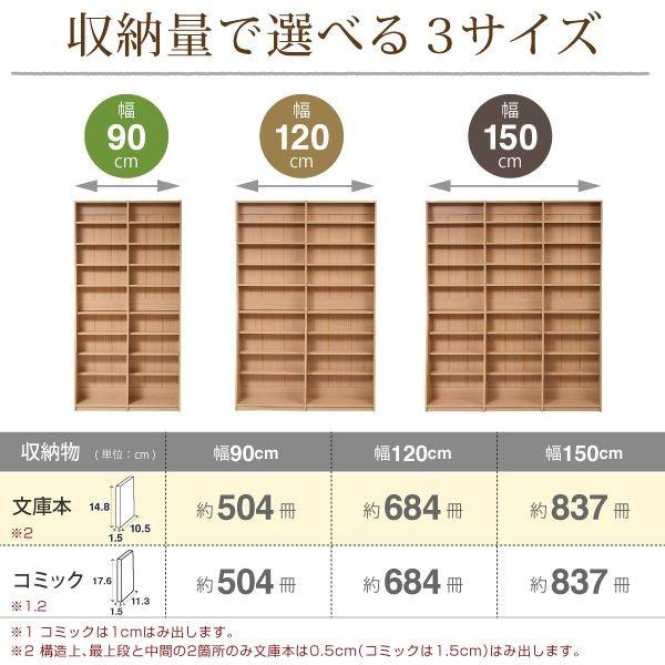 【お客様組立】JKプラン FRM-0009-LB 直送 代引不可 1cmピッチ 文庫本収納ラック 90幅 FRM0009LB 本棚 薄型 1cmピッチ 大容量 幅90 収納ラック 省スペース スリ_3