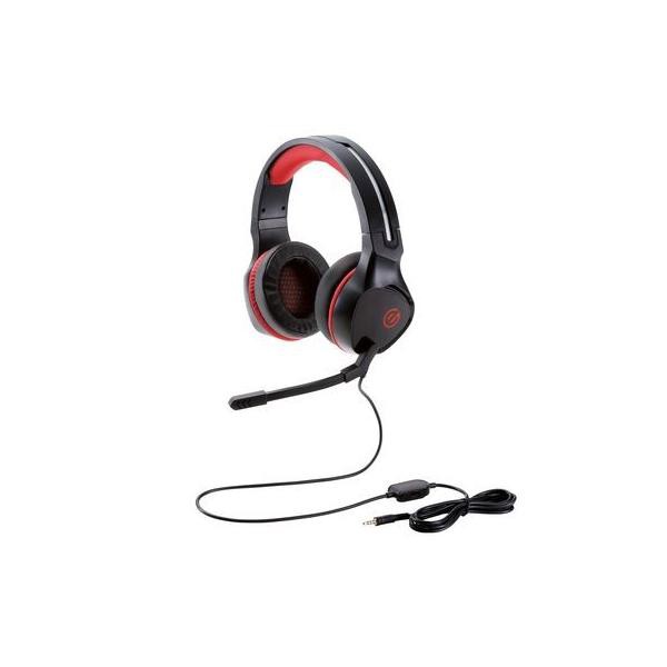 ELECOM エレコム  HS-G01BK ゲーミングヘッドセット／両耳オーバーヘッド／4極ミニプラグ／50mmドライバ／極厚イヤーパッド／コントロー