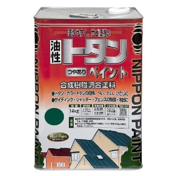 ニッペホームプロダクツ 4976124184598 直送 代引不可・他メーカー同梱不可 トタンつやありペイント グリーン 14kg アドバンスドカラー パンコンテナ 14,019円