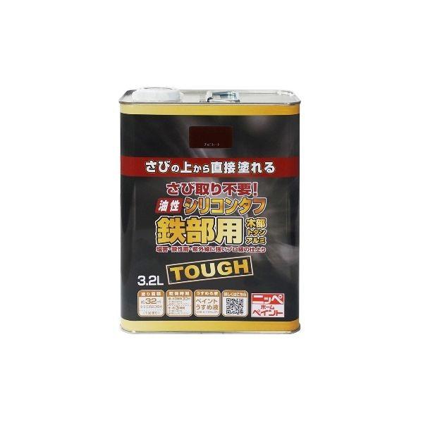 ニッペホームプロダクツ 4976124218446 直送 代引不可・他メーカー同梱不可 油性シリコンタフ チョコレート 3．2L 鉄部用 高耐久シリコン樹脂塗料