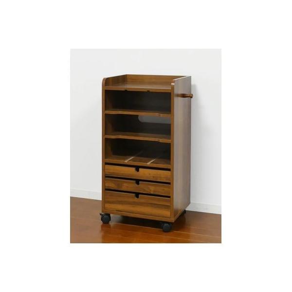 クロシオ 89529 直送 代引不可 リビングワゴン【ブラウン】