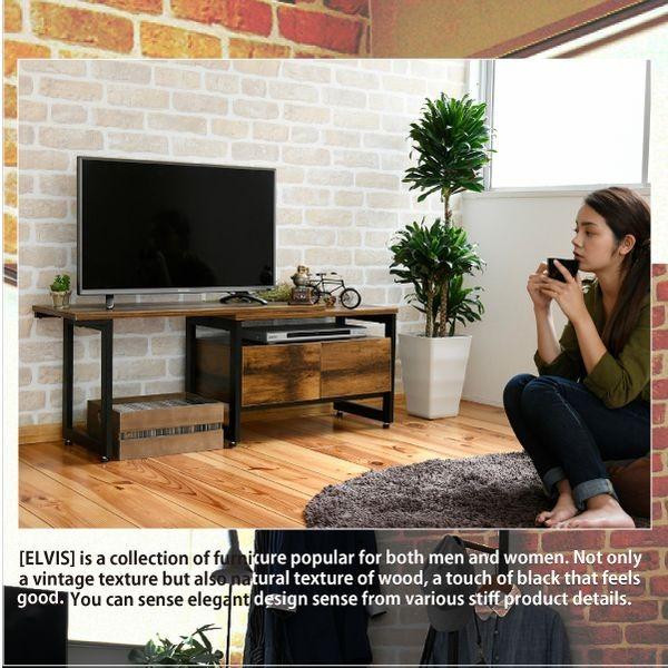 JKプラン KKS-0016-BKBR 直送 代引不可 インダストリアル 伸縮テレビ台 KKS0016BKBR ローボード 伸縮 アイアン 収納 おしゃれ テレビ台 伸縮 コーナー テレビボ_2