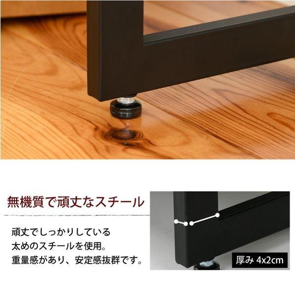 JKプラン KKS-0016-BKBR 直送 代引不可 インダストリアル 伸縮テレビ台 KKS0016BKBR ローボード 伸縮 アイアン 収納 おしゃれ テレビ台 伸縮 コーナー テレビボ_3