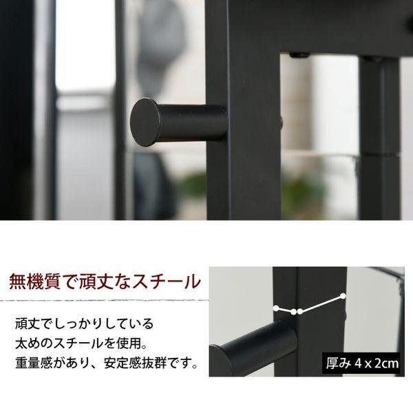JKプラン KKS-0020-BKBR 直送 代引不可 インダストリアル スタンドミラー KKS0020BKBR インダストリアル スタンドミラー 幅40 奥行30 高さ160 小物置き 付き 全_3