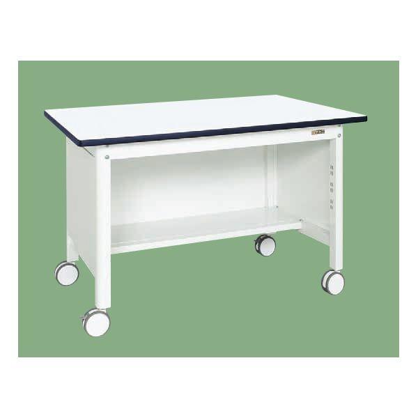 【個人宅配送不可】サカエ  KF-49PRDW 直送 代引不可 中量作業台【扇形支柱・移動式・三方パネル】 KF49PRDW