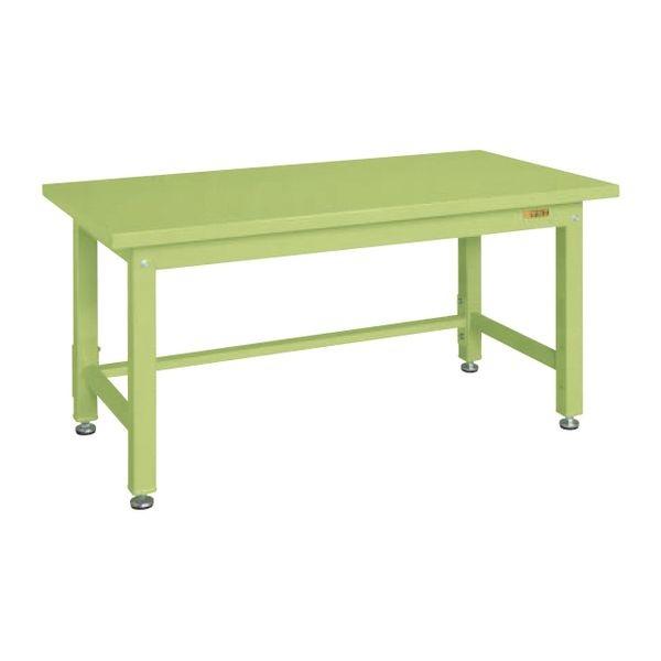 【個人宅配送不可】サカエ  KWS-098 直送 代引不可 重量作業台KWタイプ KWS098 SAKAE スチール天板 グリーン