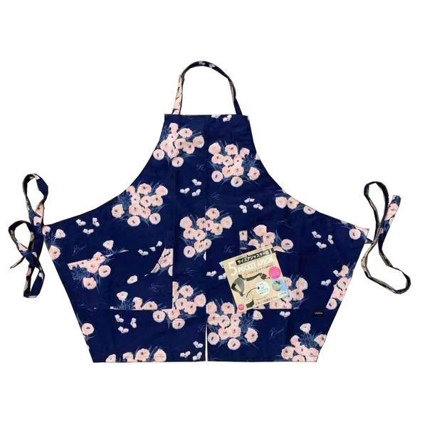 【個数：5個】ヤマショウ  YEP-003BONB 【5個入】  いろいろ入る5ポケットエプロンボタニカルネイビーYEP003BONB