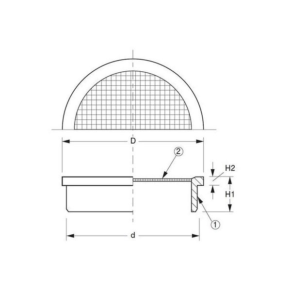 直送 代引不可・他メーカー同梱不可 アウス 4573124602635 D−3BV−VP 250 防虫目皿【VP専用】【キャンセル不可】_2