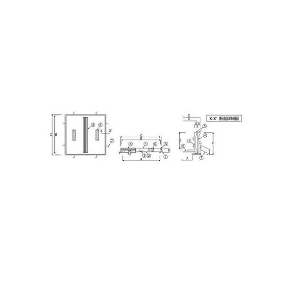 直送 代引不可・他メーカー同梱不可 アウス 4580504016289 KAFH 300 フロアーハッチ アルミ製・モルタル用【キャンセル不可】_2
