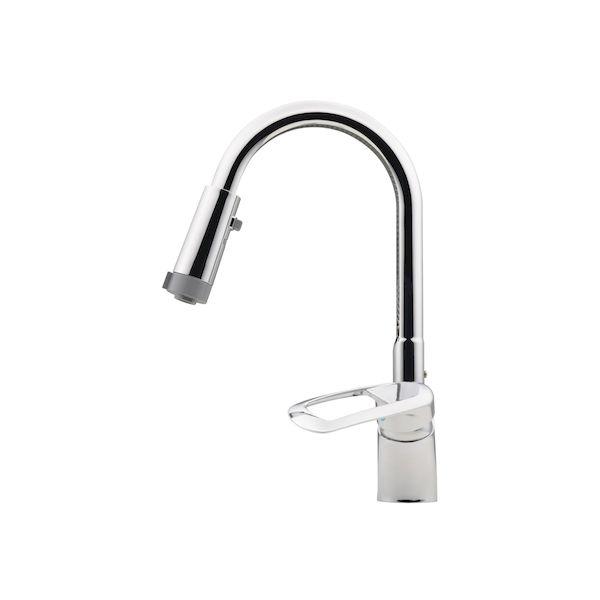 直送 代引不可・他メーカー同梱不可 カクダイ GA-BF005 GAONA ガオナ シングルレバー混合栓 キッチン用 【台付 スワンムーブ シャワー】