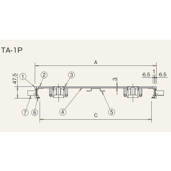 ホーコス TA-1P-650 直送 代引不可 アルミ製 フロアーハッチ Pタイル用 650mm角 TA1P650_1