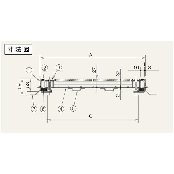 ホーコス TS-4GM-T2-600 直送 代引不可 ステンレス フロアーハッチ 防水・防臭（2 段パッキン式） T−2耐荷重 600mm角 モルタル用 TS4GMT2600_1