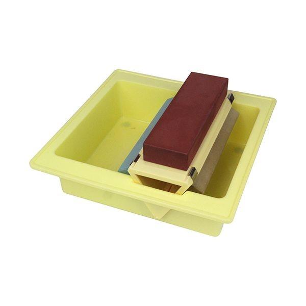 4977292156202 SK11 研師 3面砥石 ＃220／1000／3000 研ぎ桶付 粒度 藤原産業 包丁研ぎホルダーの通販は