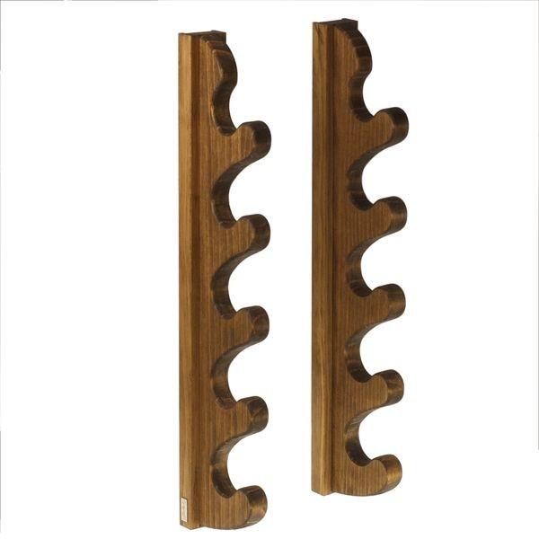 Aqua Rideo アクアリデオ 4985218112720 直送 代引不可 イージーラック ロッド ウェーブスタイル5段 with 壁美人 ブラウン