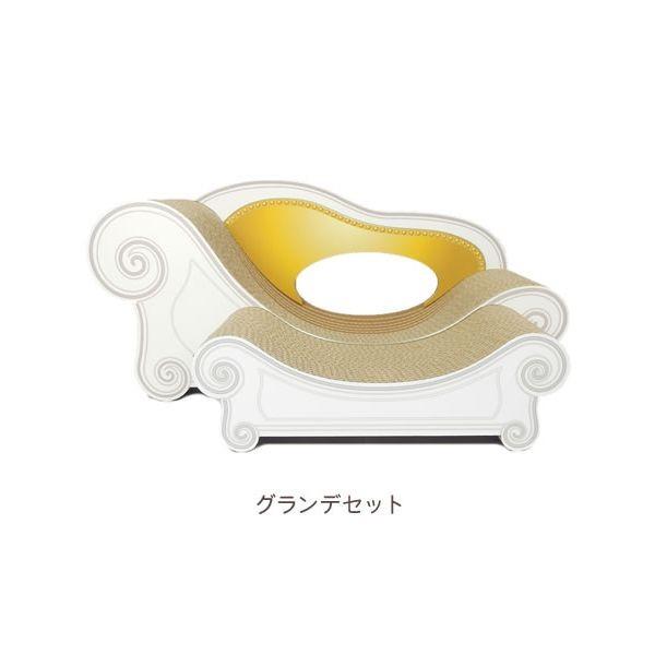 【美品】カリカリーナBasicスツールセット　グランデ(L) ゴールドイエロー Basic ベーシック スツールセット グランデ(L) – 猫の爪とぎ