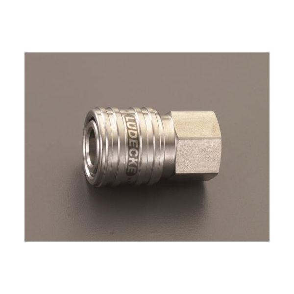 【個人宅配送不可】直送 代引不可 エスコ EA140GT-104  G 1／2” 雌ねじカップリング ステンレス製／ワンプッシュ EA140GT104【キャンセル不可】