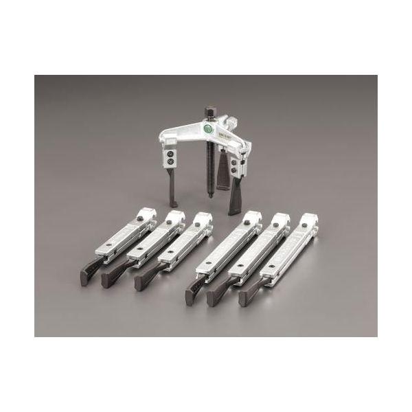 【個人宅配送不可】直送 代引不可 エスコ EA500JH 120mm スライドアームプーラー3本セット 3本爪／超薄爪【キャンセル不可】
