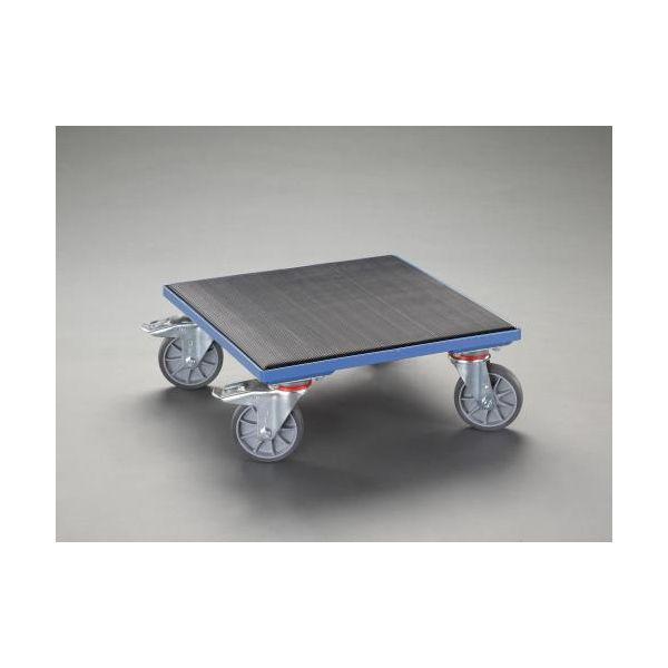 【個人宅配送不可】直送 代引不可 エスコ EA520AD-15  500x500mm／400Kg ドーリー 木製／ゴム張 EA520AD15【キャンセル不可】