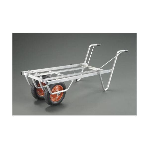 【個人宅配送不可】直送 代引不可 エスコ EA520DB-15A  490x1100mm 二輪コンテナカー アルミ製 EA520DB15A【キャンセル不可】