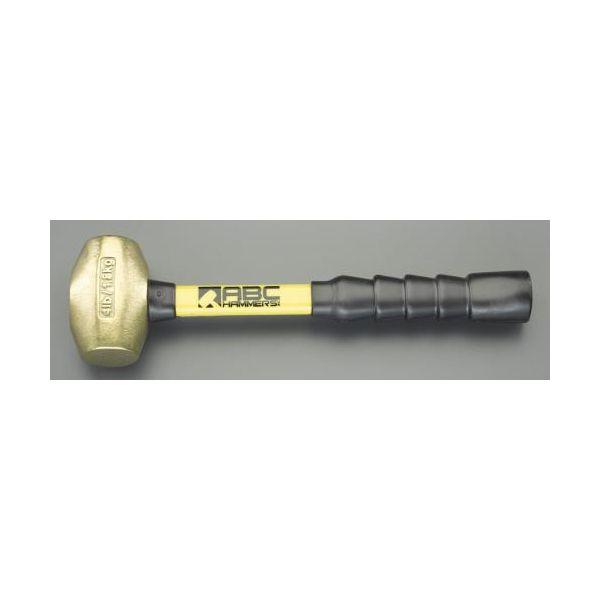 【個人宅配送不可】直送 代引不可 エスコ EA575EL-1  0．90kg／38mm 真鍮ハンマー グラスファイバー柄 EA575EL1【キャンセル不可】