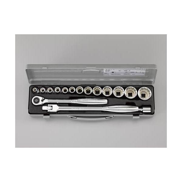 【個人宅配送不可】直送 代引不可 エスコ EA618K-7A 1／2”DR ソケットレンチセット EA618K7A【キャンセル不可】 16,102円