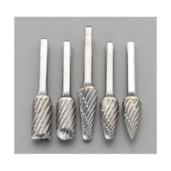 【個人宅配送不可】直送 代引不可 エスコ EA819J-77  5本組 超硬バー 鉄・鋳物用・快削・6mm軸 EA819J77【キャンセル不可】